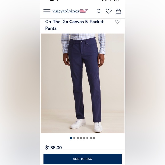 Vineyard Vines on the go (OTG) 32x34 blue pants - Picture 2 of 5